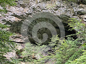 The cave Muzeva hisa in the significant landscape of the Devil`s Passage canyon - Croatia / Å pilja MuÅ¾eva hiÅ¡a